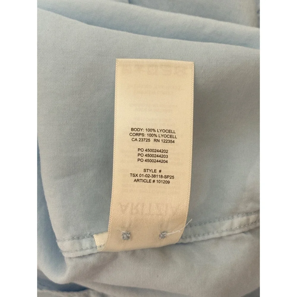 Babaton Aritzia Light Blue Lyocell Button Down Shirt Oversized 2XS